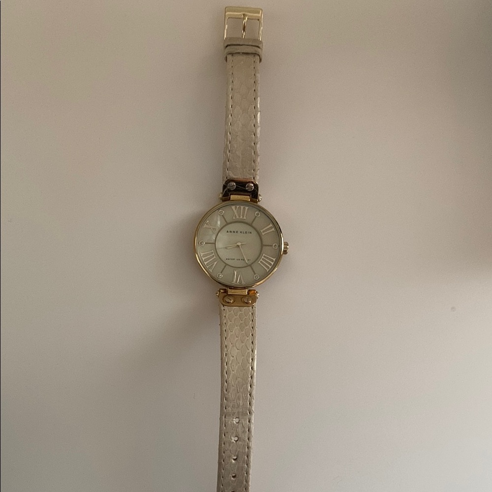 Anne Klein Gold and Cream Watch